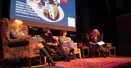 photo of historical novel panel in action