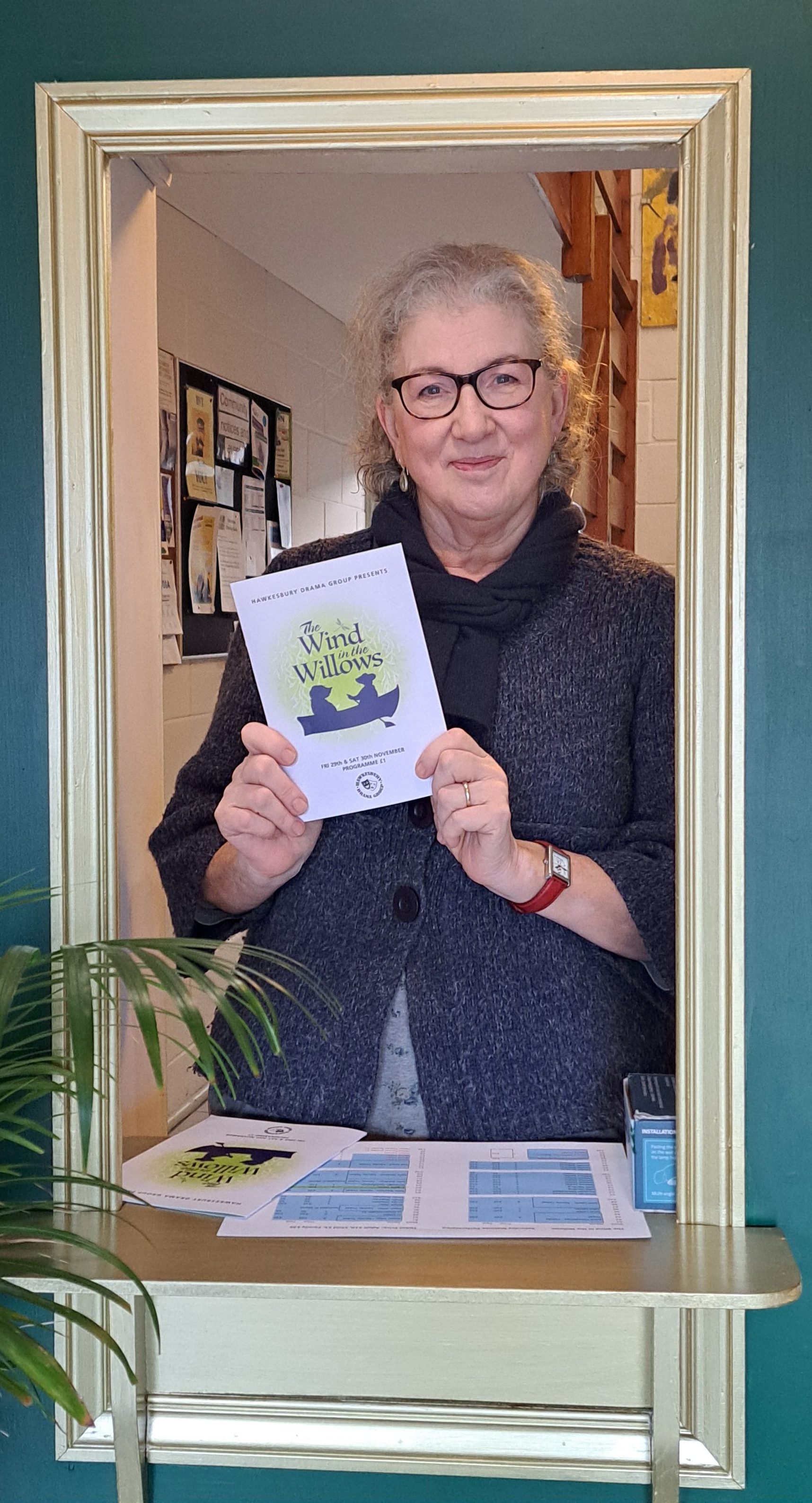 photo of Debbie manning box office for Hawkesbury Drama Group's production of The Wind in the Willows