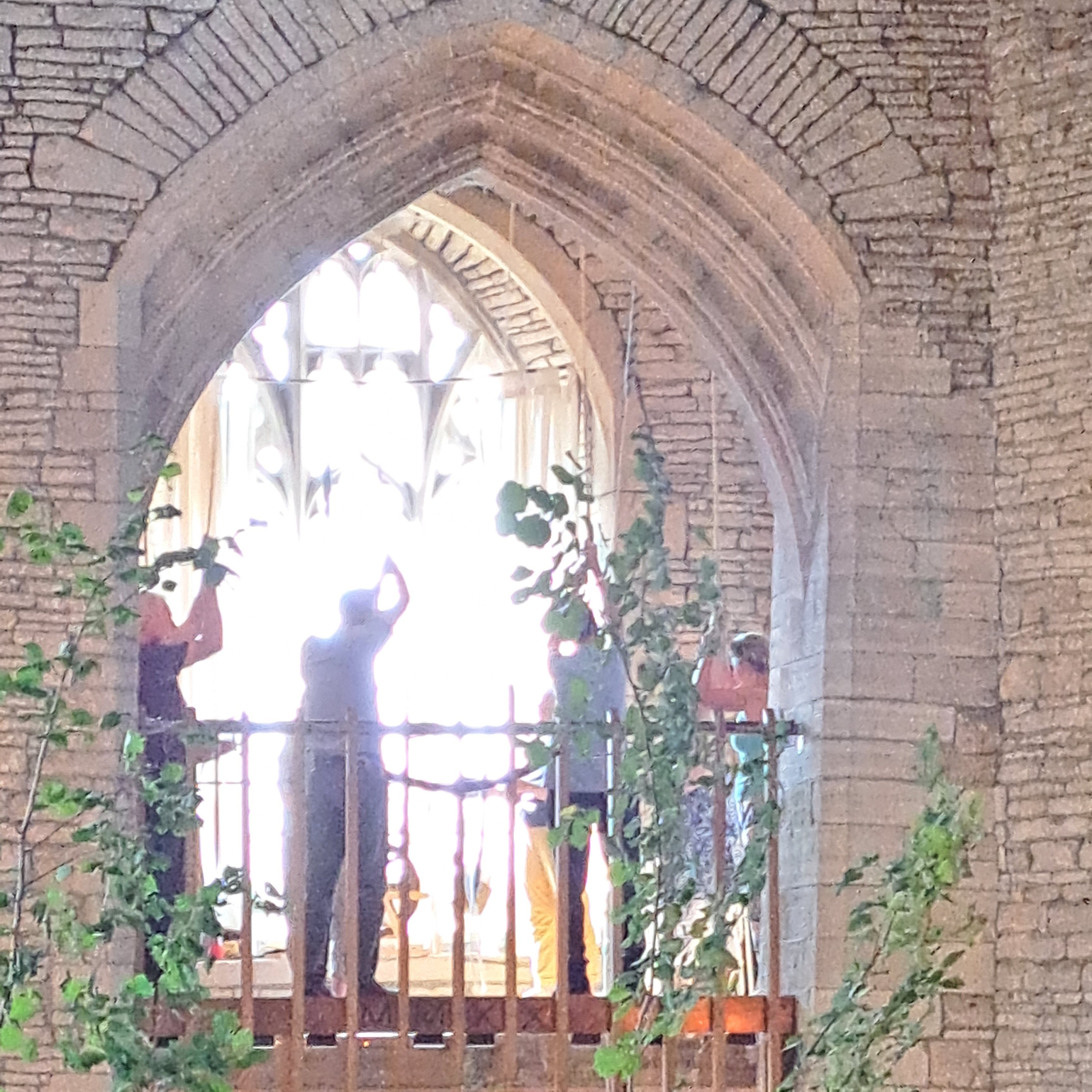 view of bell ringing chamber from the ground, cropped to omit floor beneath