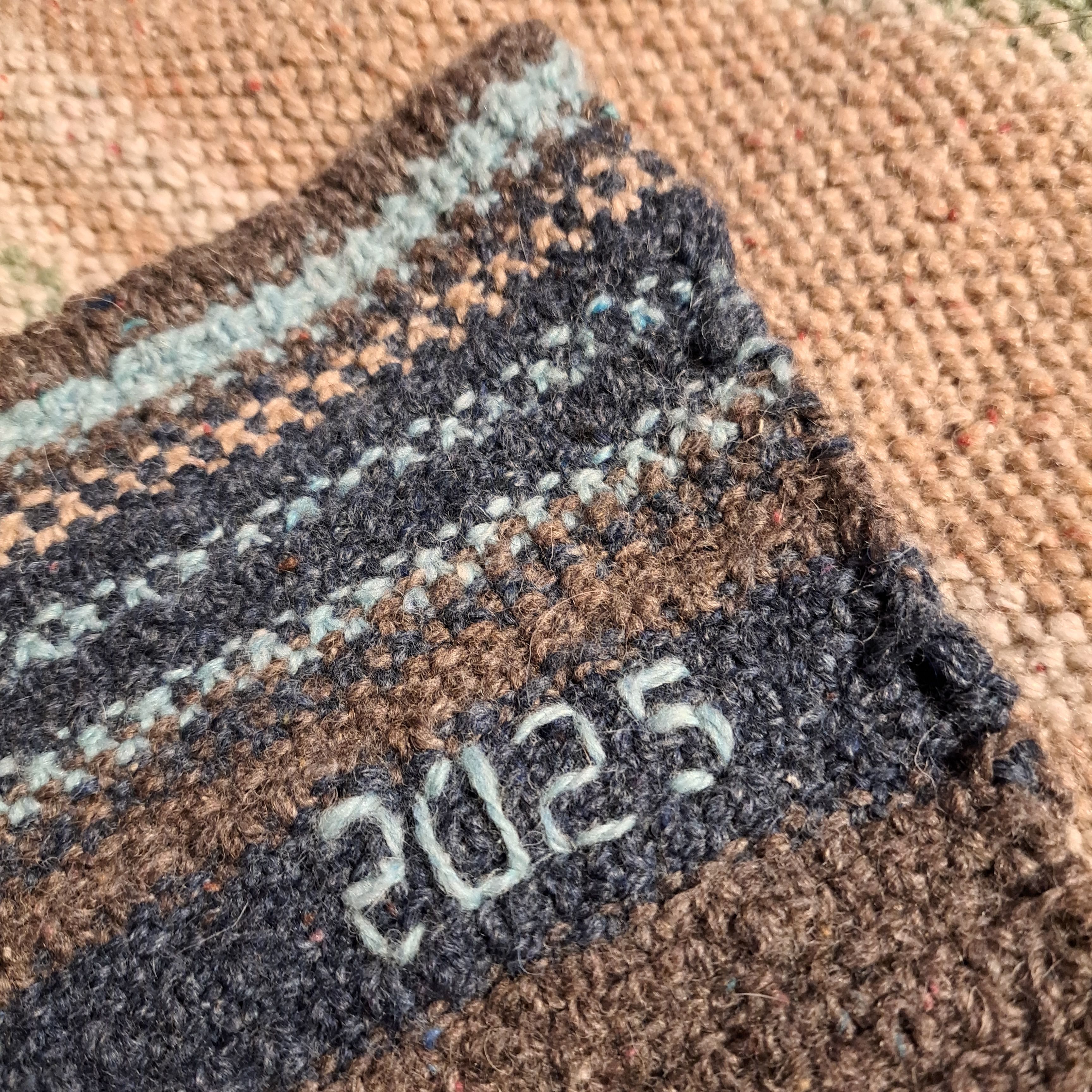 the date on my temperature blanket fr 2025